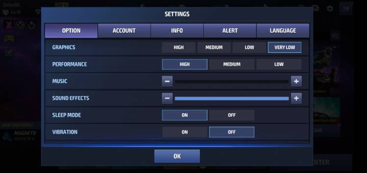 games settings optimization